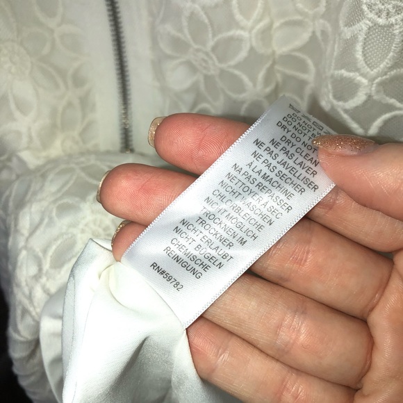 Adrianna Papell White Floral Embroidered Dress 6 - Picture 11 of 12